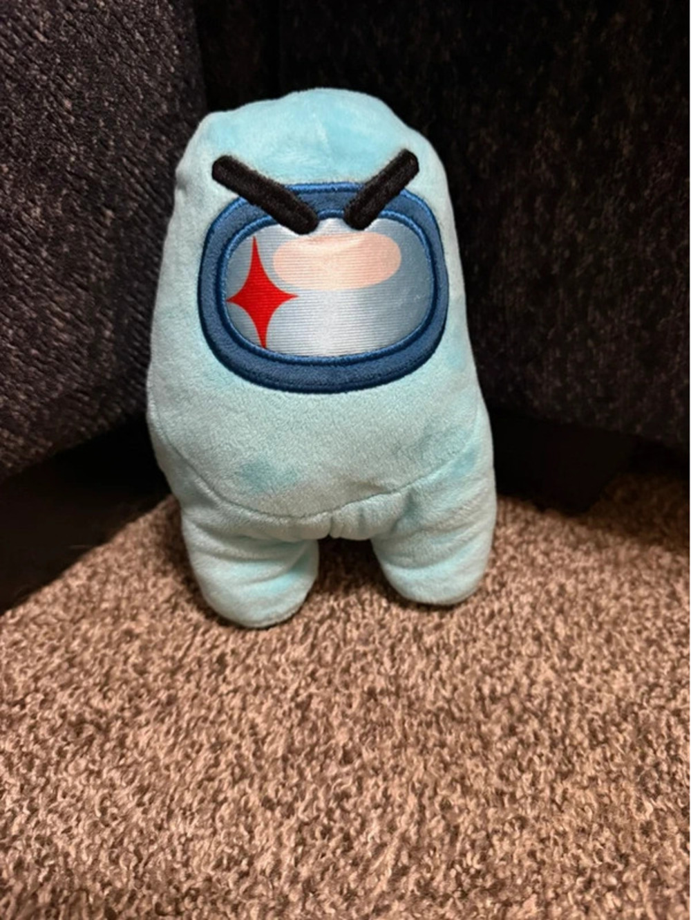 Among Us Reversible Cyan Crewmate Impostor Plush Transforming Stuffed Toy